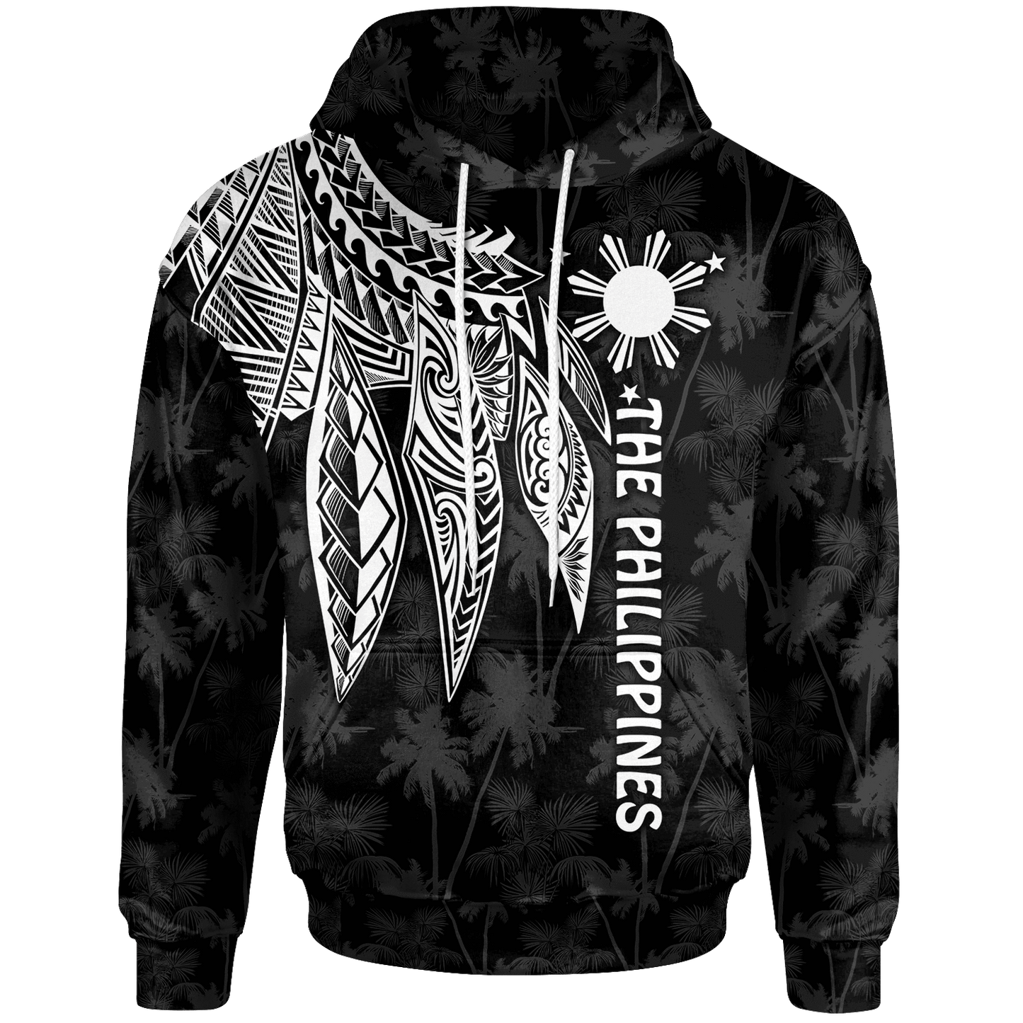 The Philippines Hoodie Polynesian Wings White
