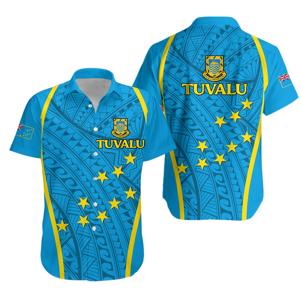 Tuvalu Hawaiian Shirt - Tribal Pattern -
