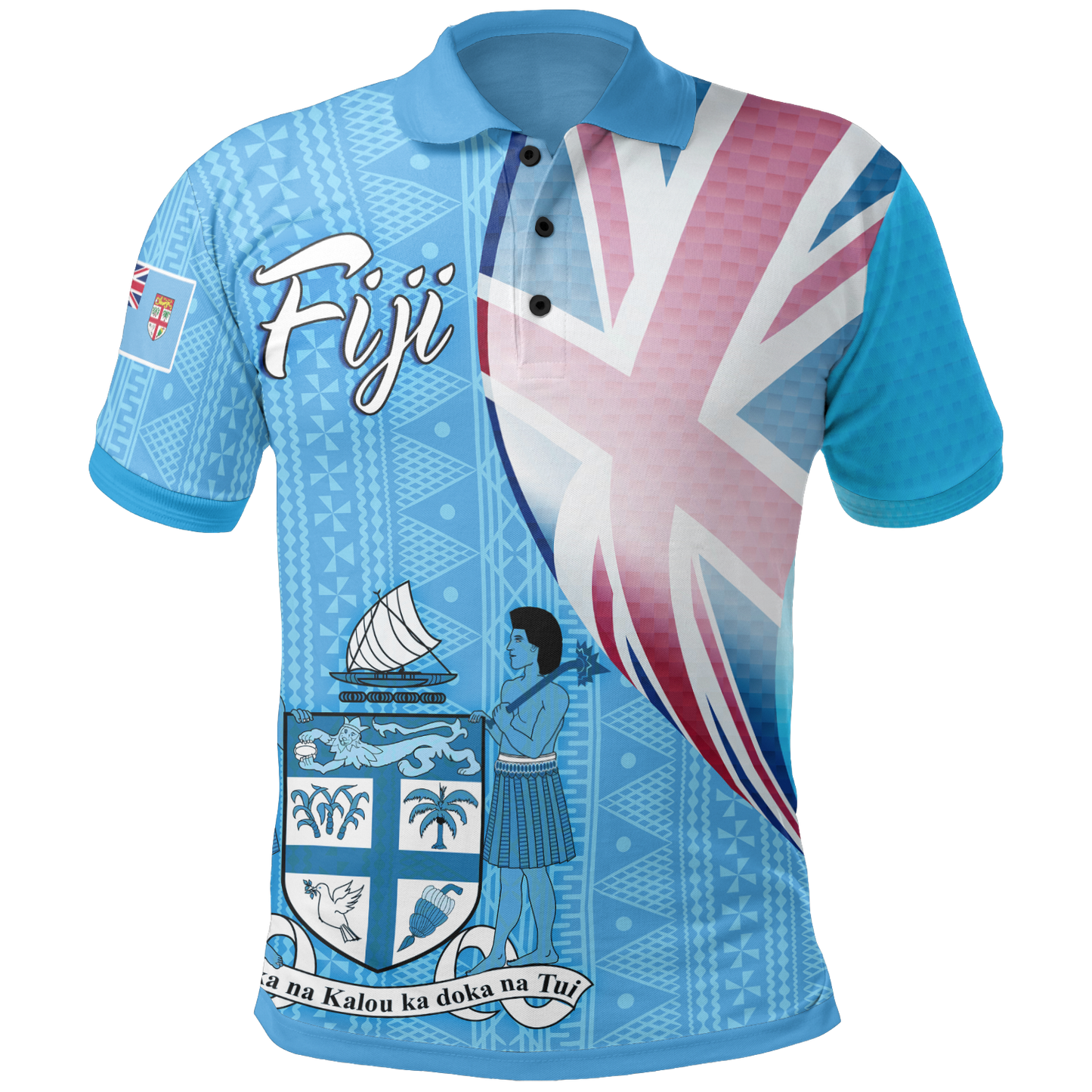 Fiji Polynesian Polo Shirts - Fiji Flag