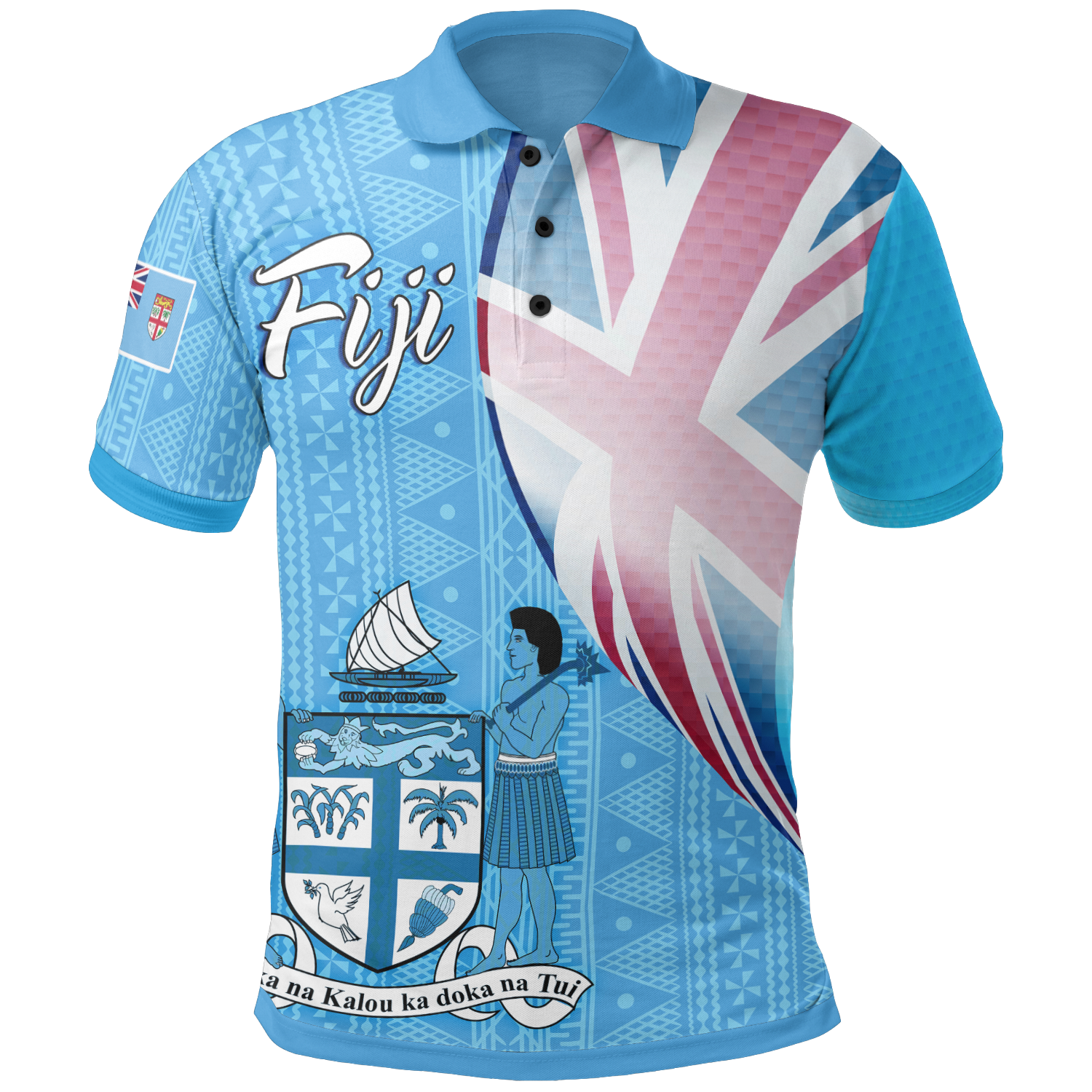 Fiji Polynesian Polo Shirts - Fiji Flag