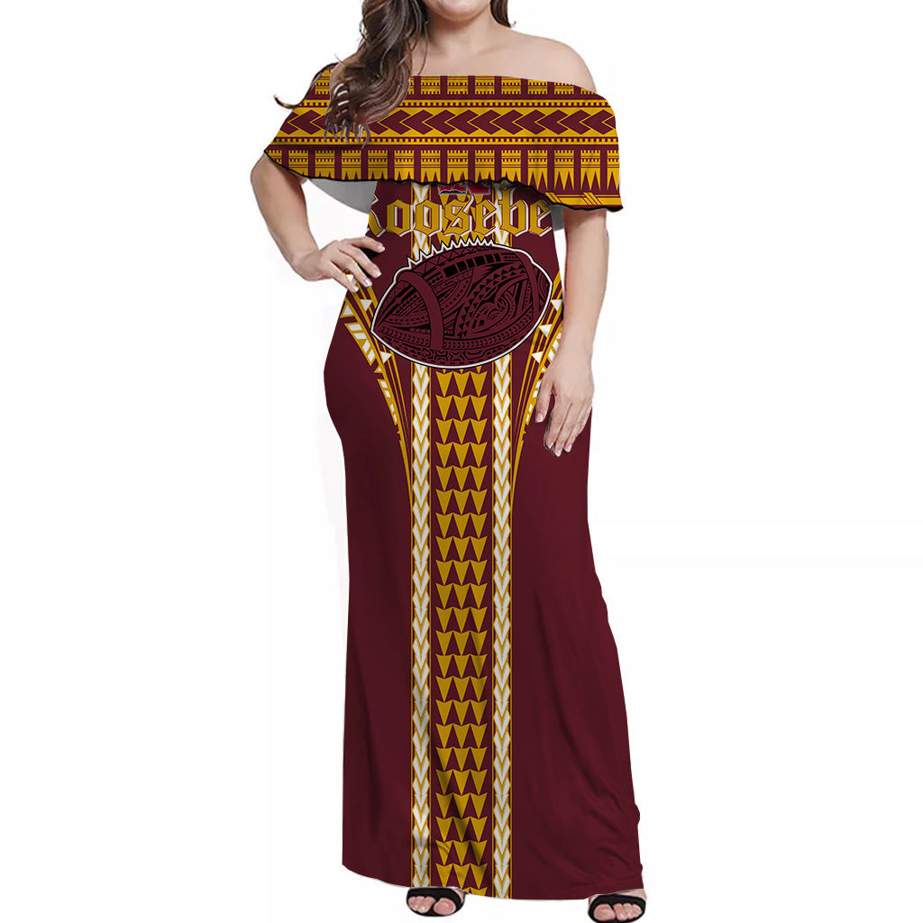 Hawaii Roosevelt High School Off Shoulder Long Dress