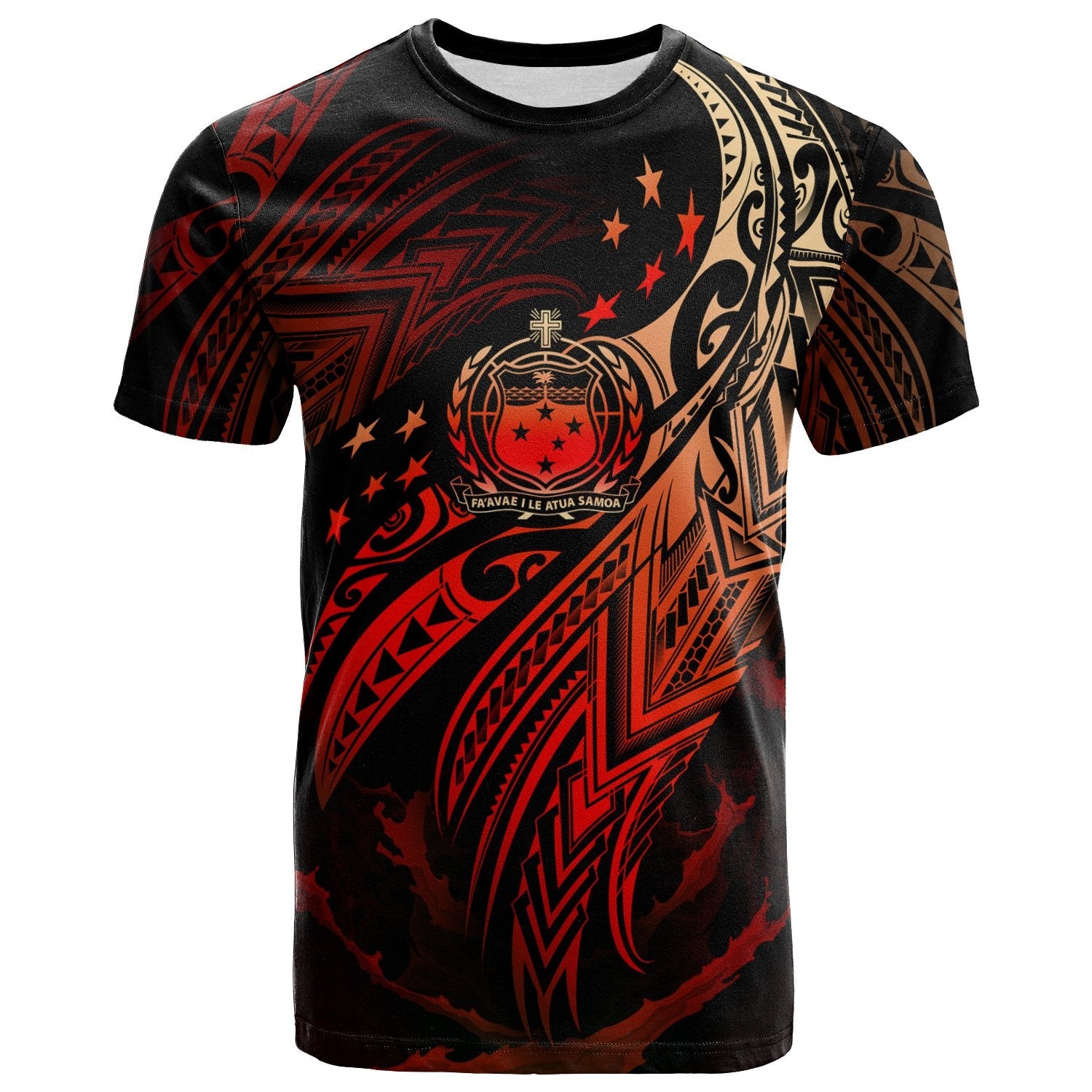 Samoa Polynesian T - Shirt - Samoa Legend Red Version