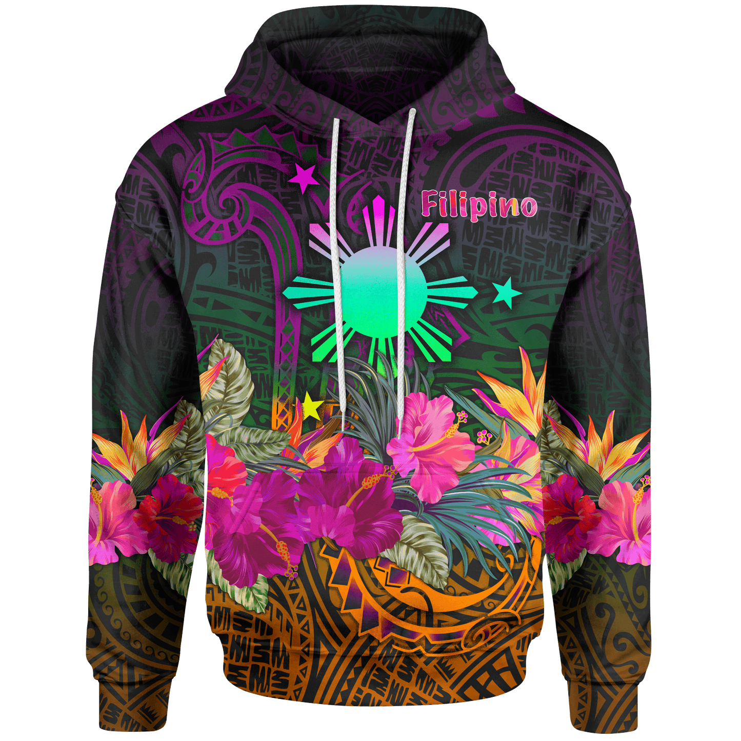 The Philippines Hoodie Summer Hibiscus