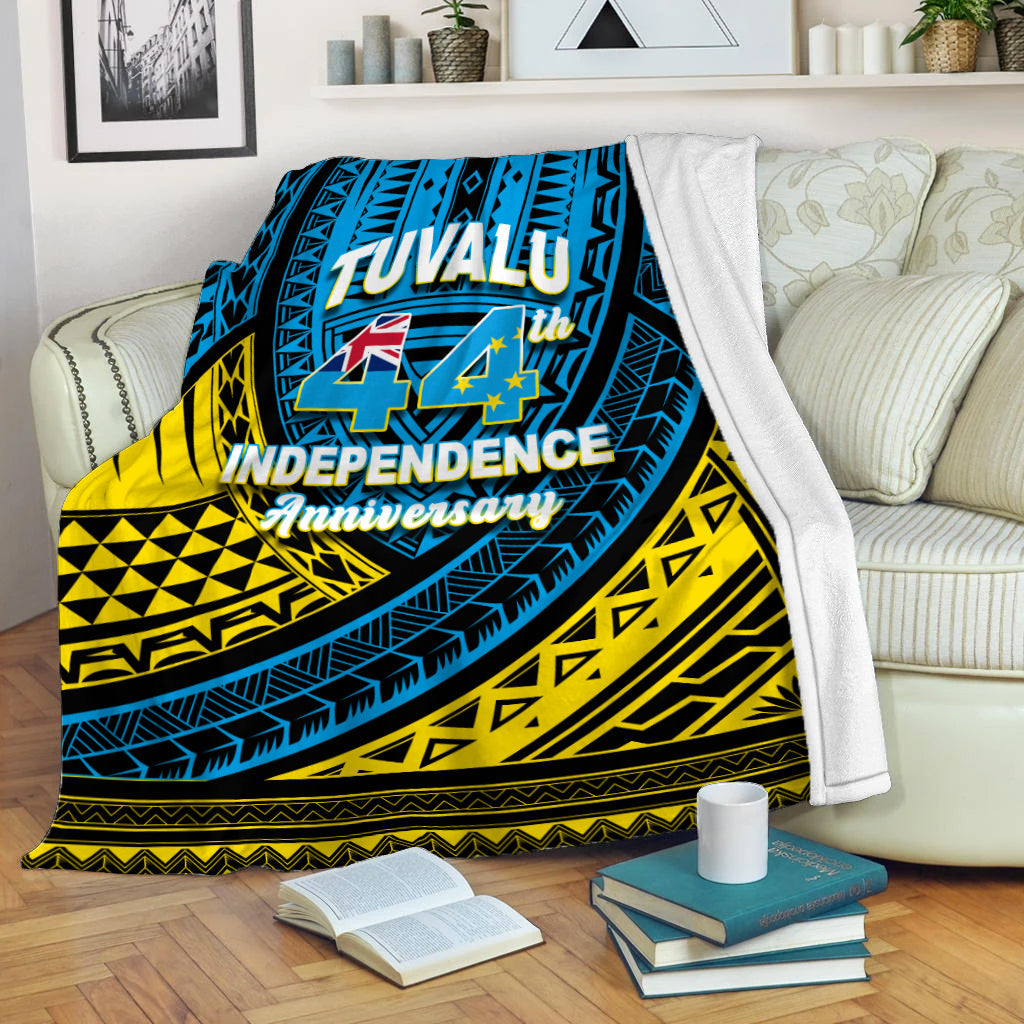 Tuvalu Blanket 44th Independence Anniversary Tribal Pattern
