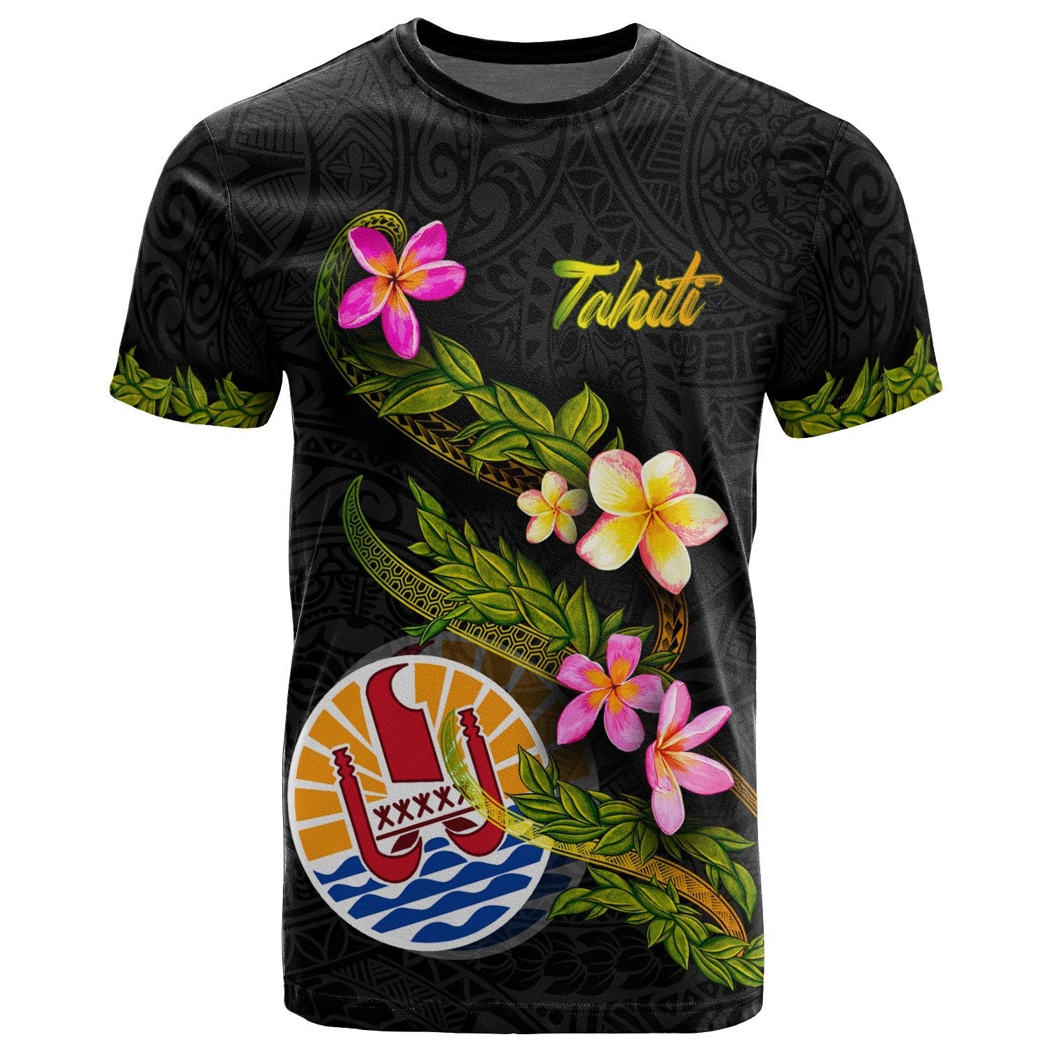Tahiti Polynesian T Shirt Tropical Summer