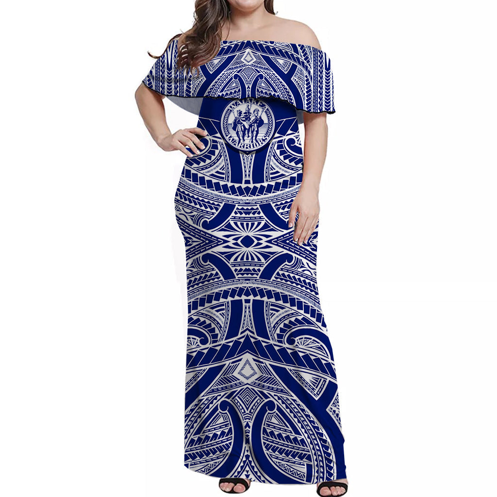 Hawaii Waiakea High School Tattoo Tribal Off Shoulder Dress