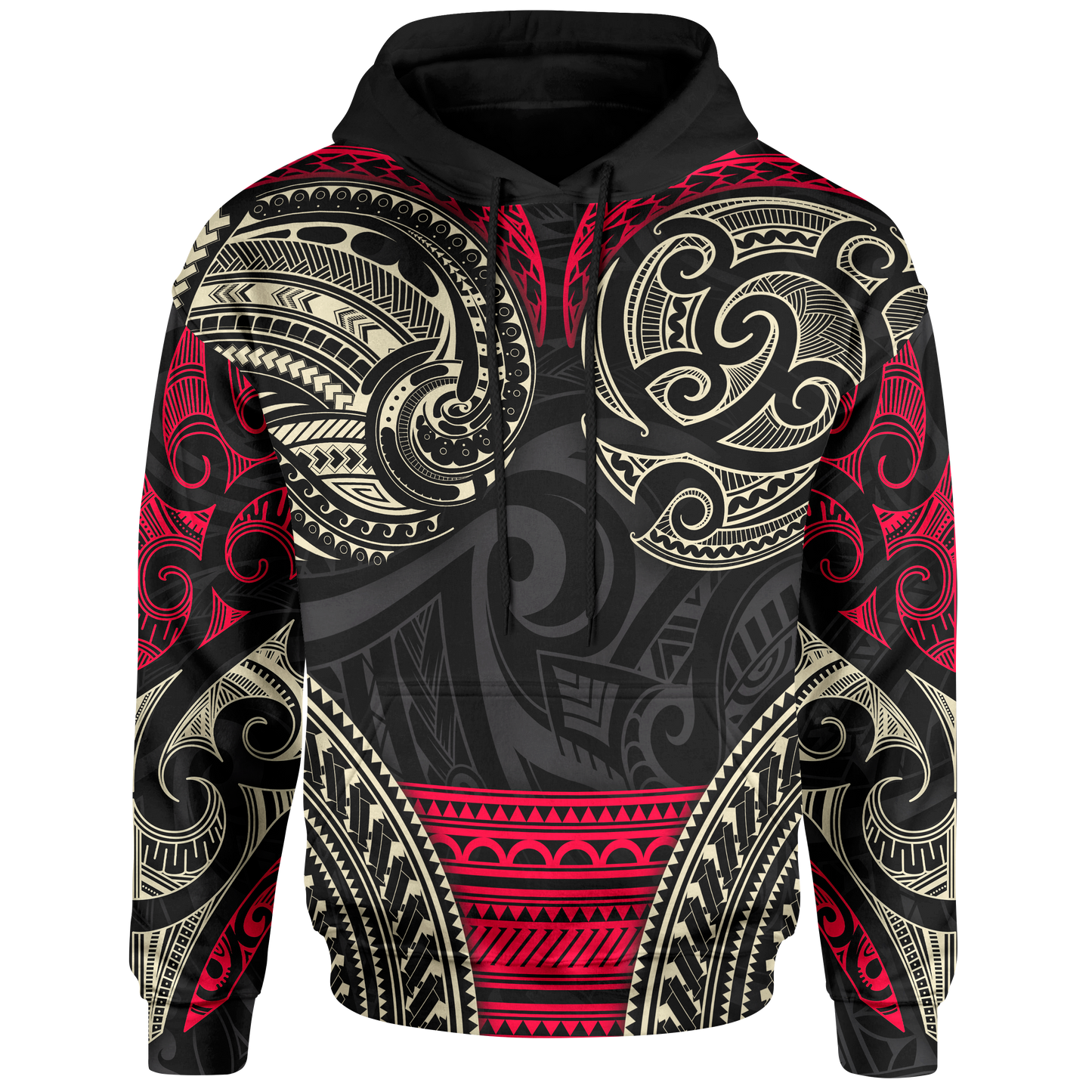 Maori ll Over Hoodie Polynesian Patterns Style Hoodie