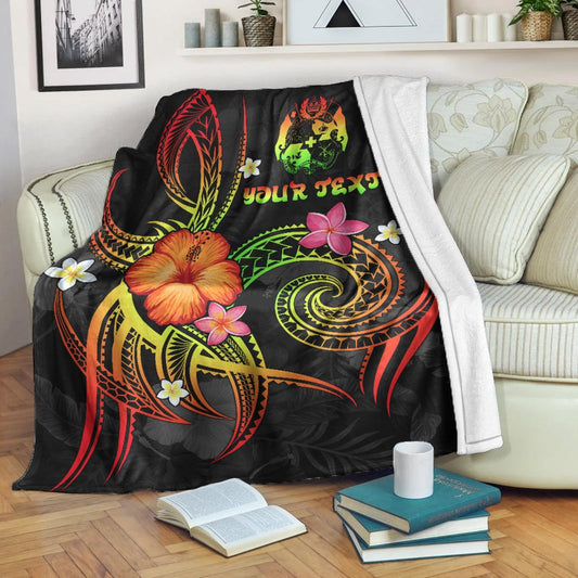 Tonga Polynesian Personalised Premium Blanket Legend of Tonga Raggae