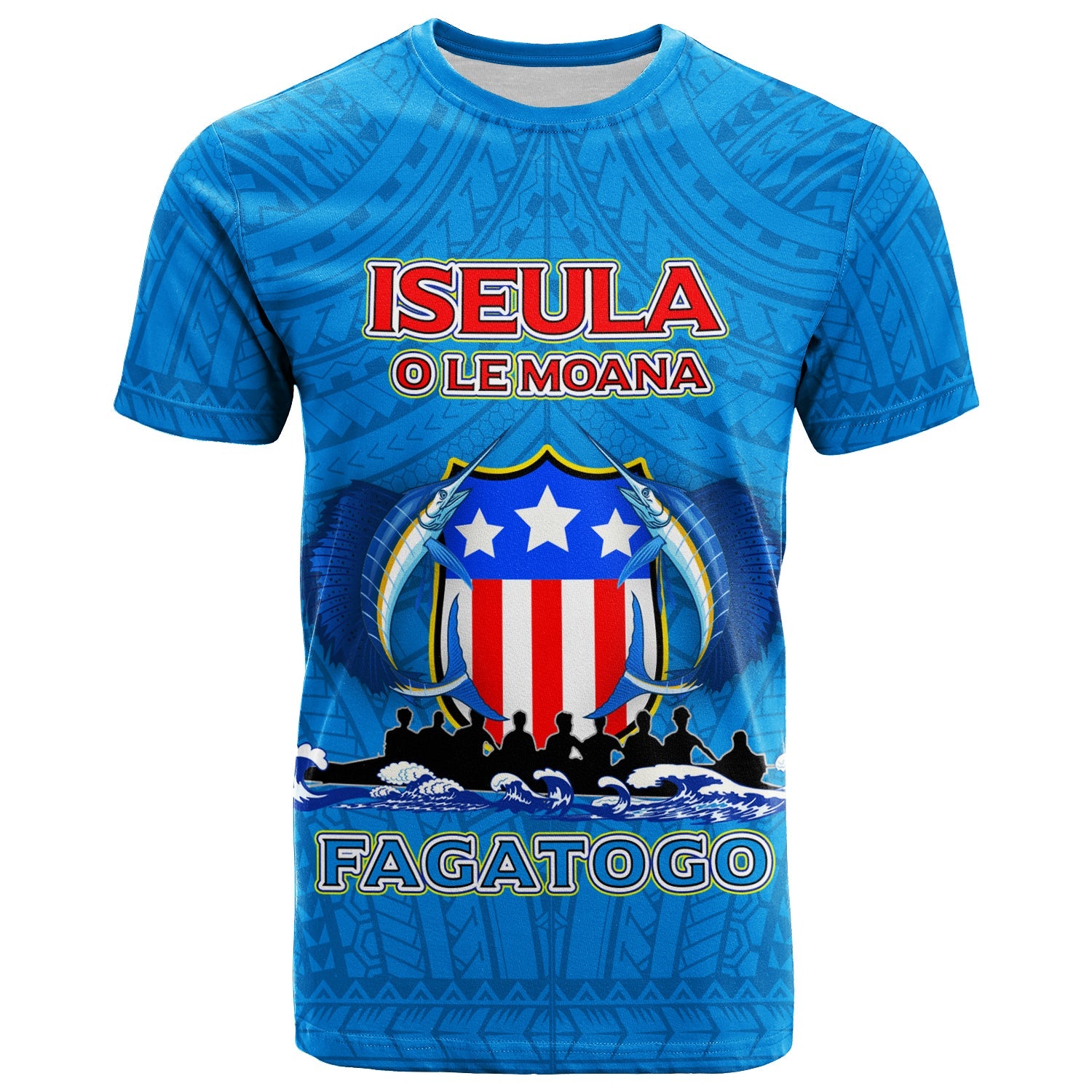 American Samoa T - Shirt - Iseula O Le Moana Of Fagatogo Pride Blue Shirt