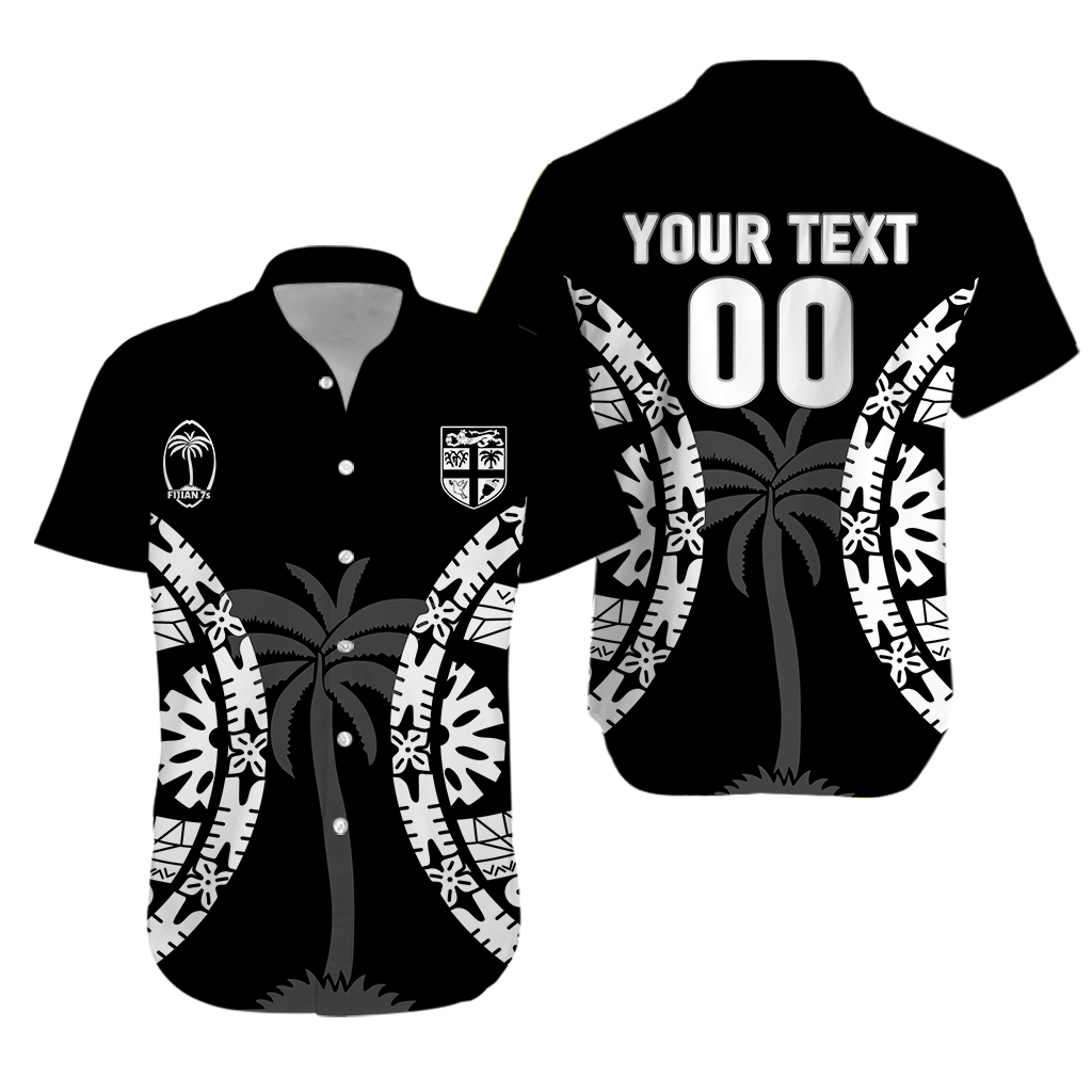 Custom Personalised Fiji Rugby Sevens Fijian Tapa Pattern Hawaiian Shirt -