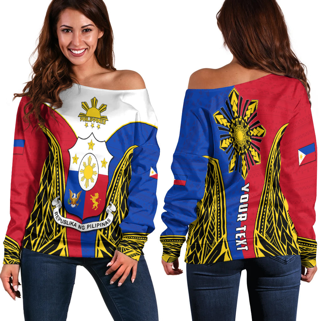 (Custom Personalised) Philippines Off Shoulder Sweater Sun Rayonnant