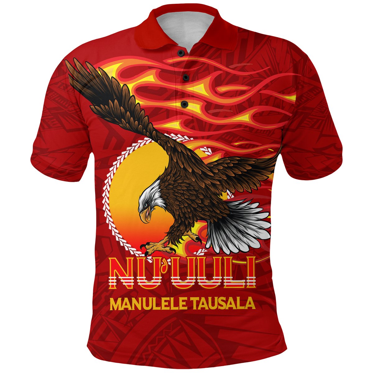 American Samoa Polo Shirt - Nu’uuli Manulele Tausala Eagle -