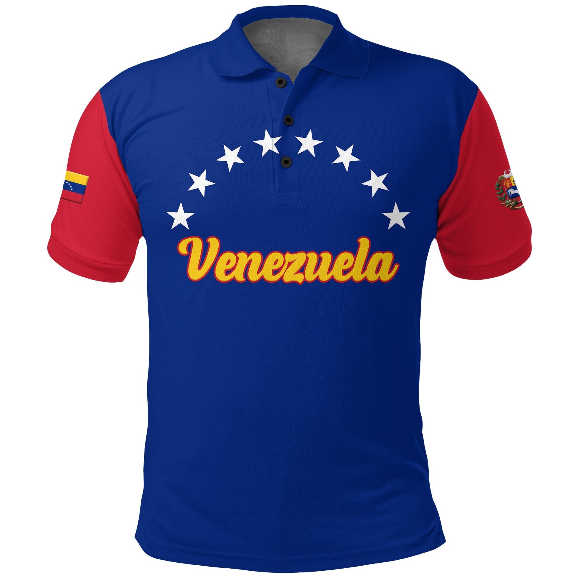Custom Venezuela Baseball Pride Polo Shirt
