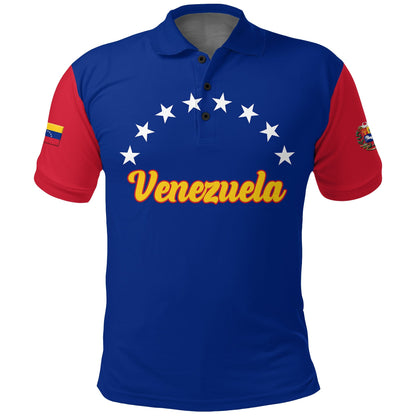 Custom Venezuela Baseball Pride Polo Shirt
