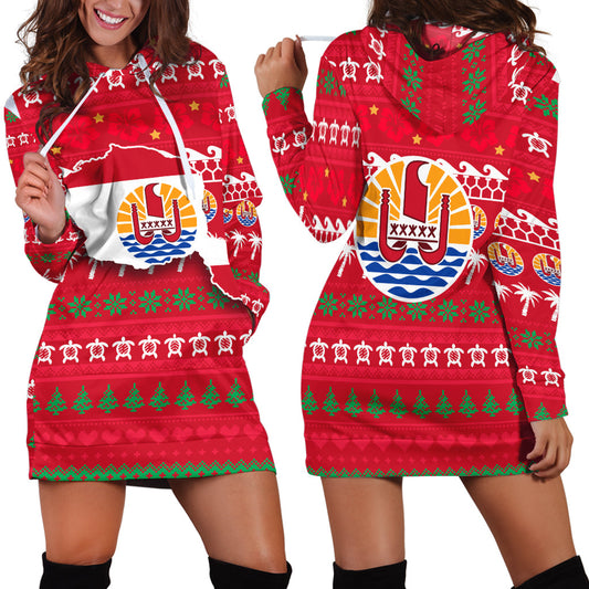 Tahiti Christmas Hoodie Dress Ugly Christmas