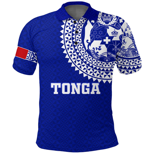 Tonga Polo Shirt Tongan Blue Turtle -