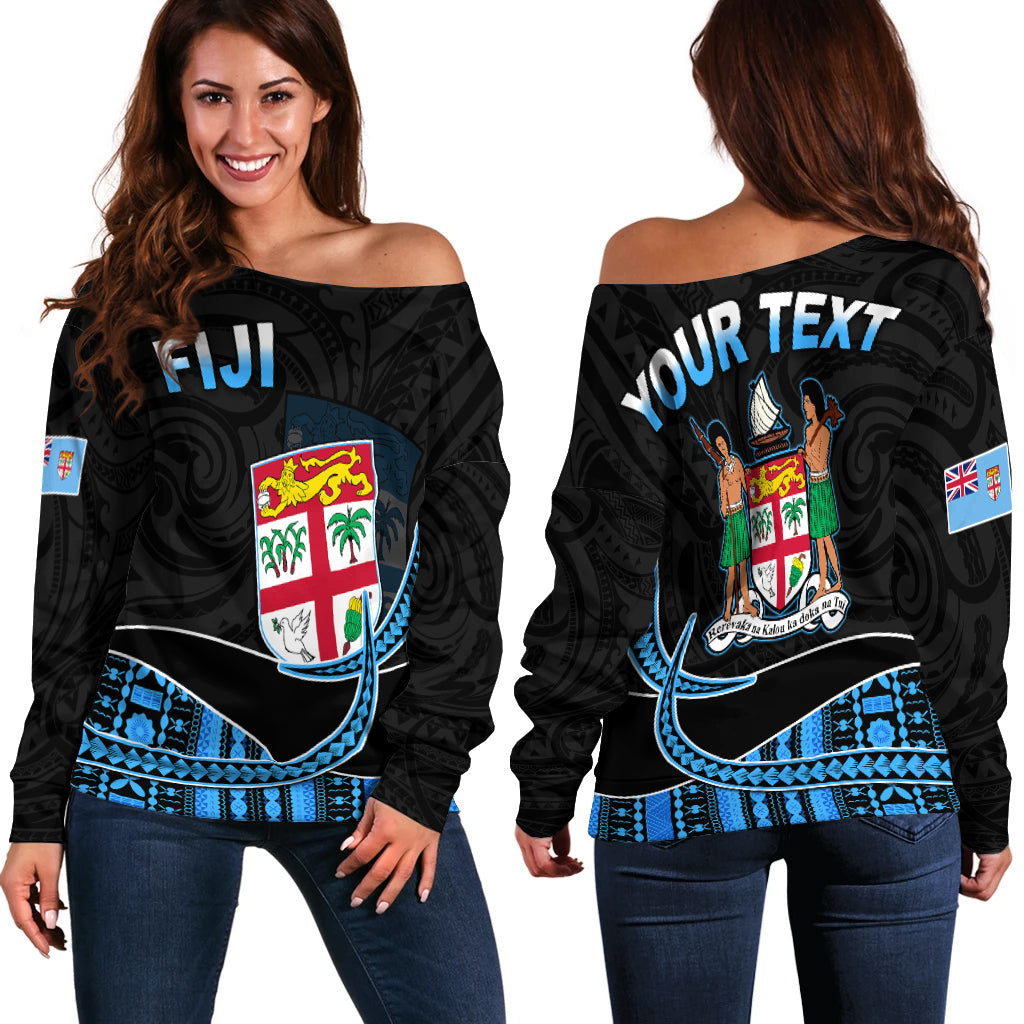 (Custom Personalised) Fiji Polynesian Off Shoulder Sweater Featured Fijian Lovers
