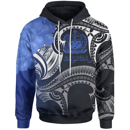 Samoa Hoodie Samoa Seal Wave Style Blue