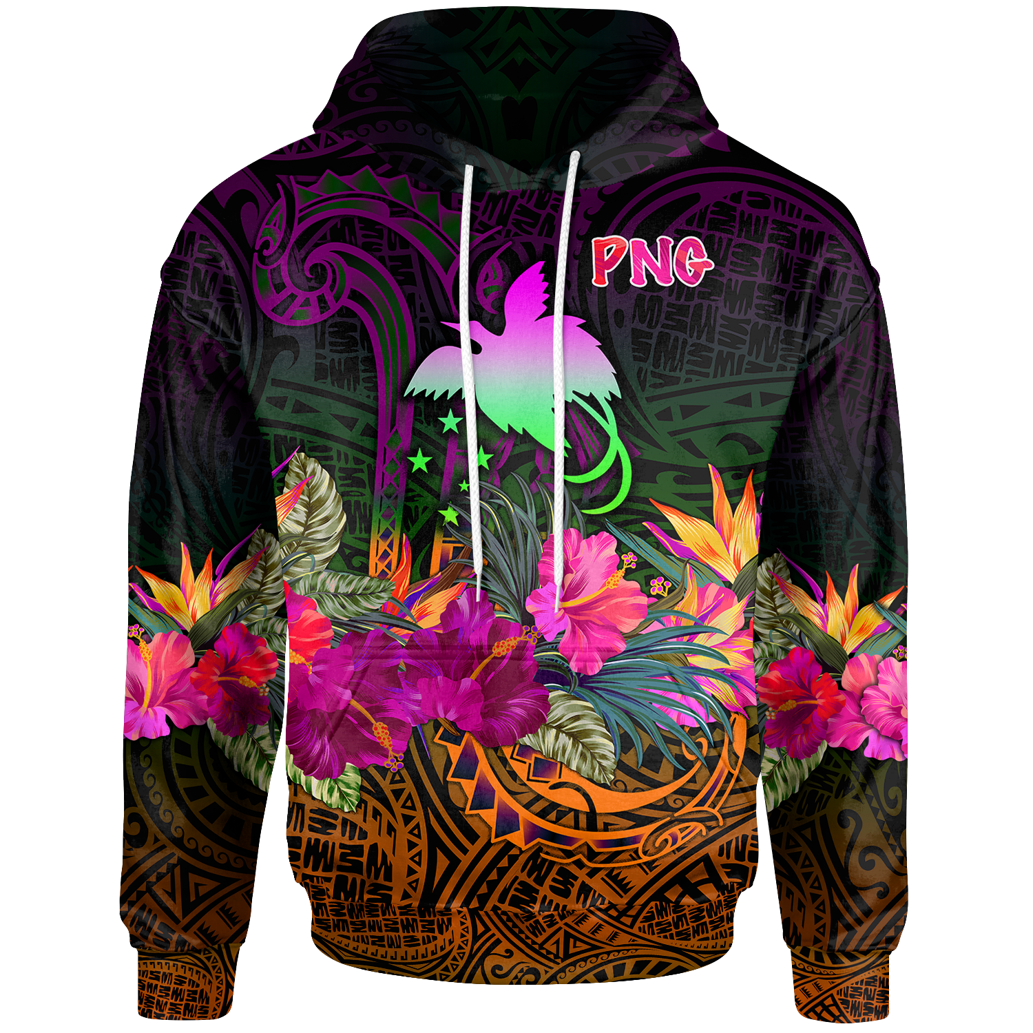 Papua New Guinea Hoodie Summer Hibiscus