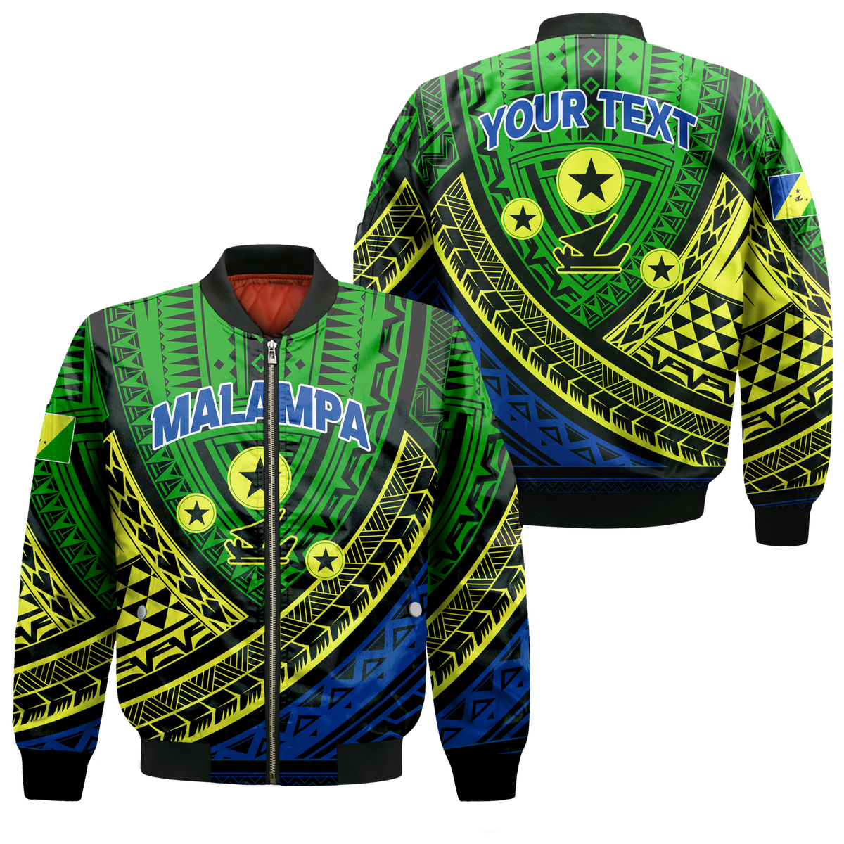 (Custom Personalised) Vanuatu Malampa Province Tribal Pattern Bomber Jacket