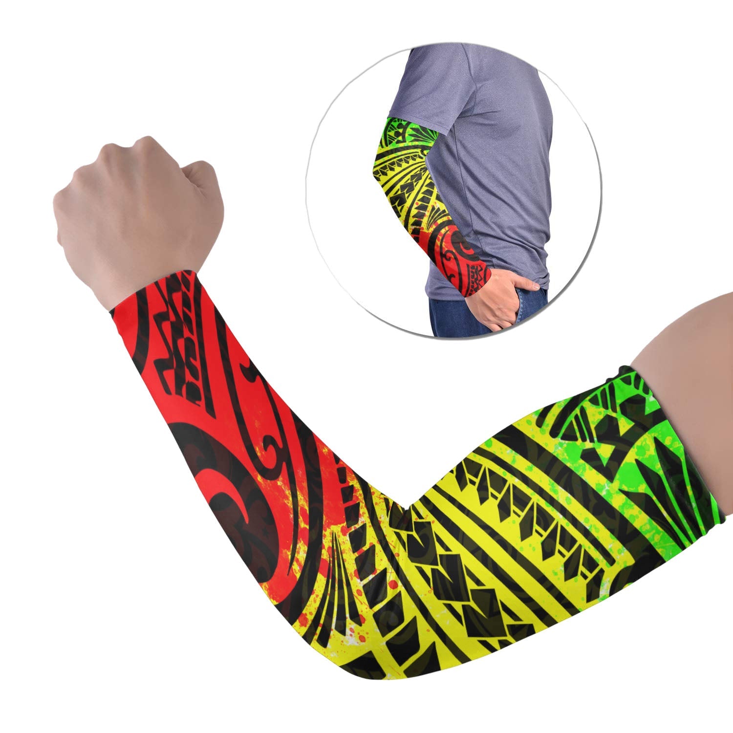 Polynesian Tribal Tattoo Arm Sleeve 43 (Set of Two) No.7