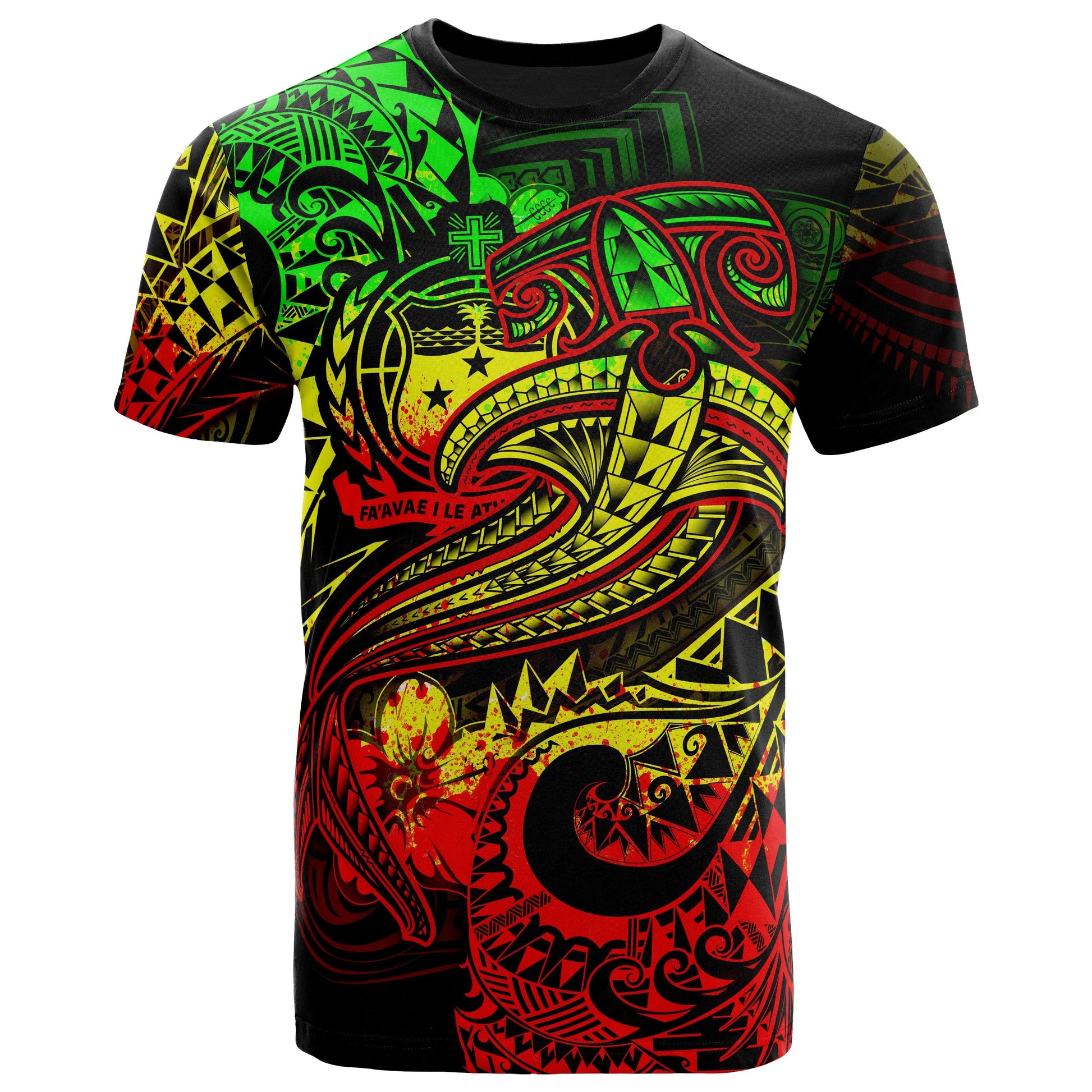 Samoa T-Shirt - Reggae Shark Polynesian Tattoo