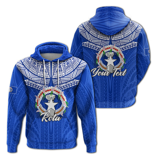 Custom Text Northern Mariana Islands Rota Hoodie -