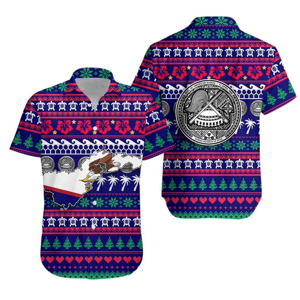American Samoa Christmas Hawaiian Shirt - Ugly Christmas -