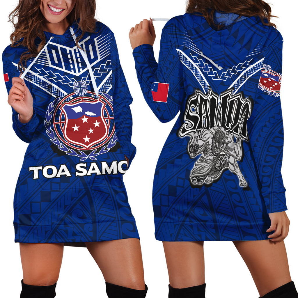 Toa Samoa Rugby Hoodie Dress Samoan Warrior Pride