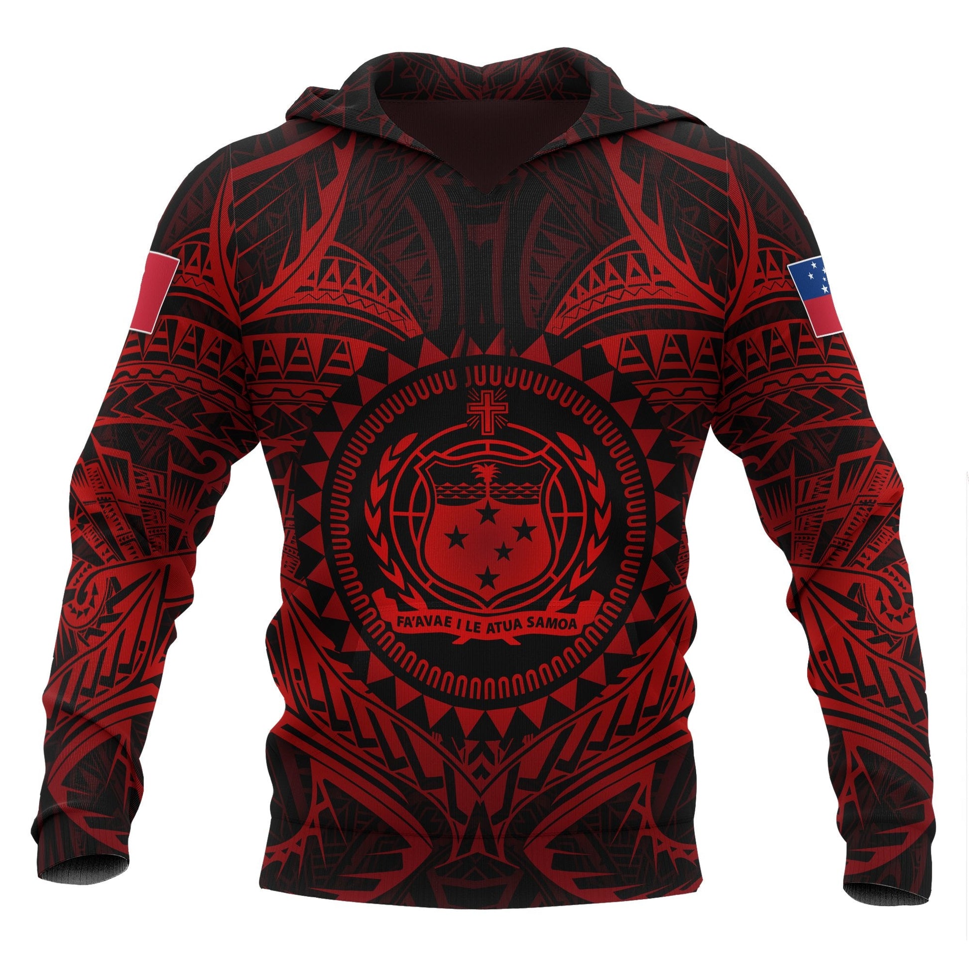 Samoa Polynesian Hoodie Samoa Red Seal