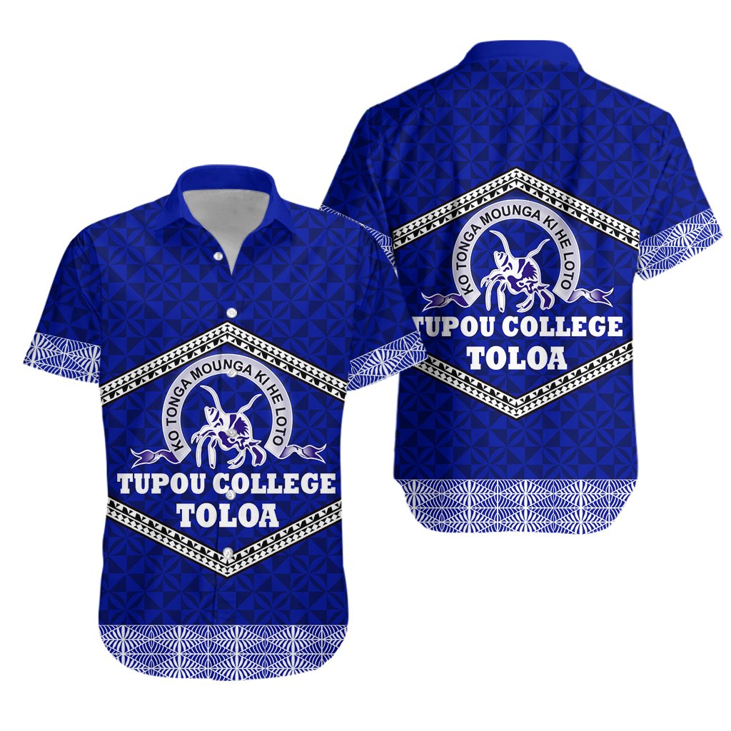 Tonga Tupou College Toloa Hawaiian Shirt - Ngatu Pattern -