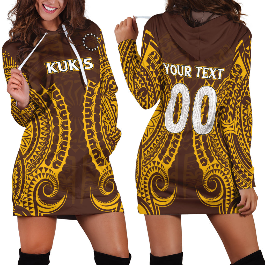 Custom Personalised Cook Islands Kukis Hoodie Dress Tribal Pattern