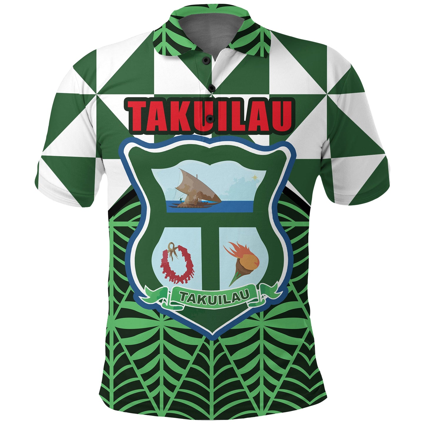 Takuilau College Polo Shirt - Tongan Patterns -