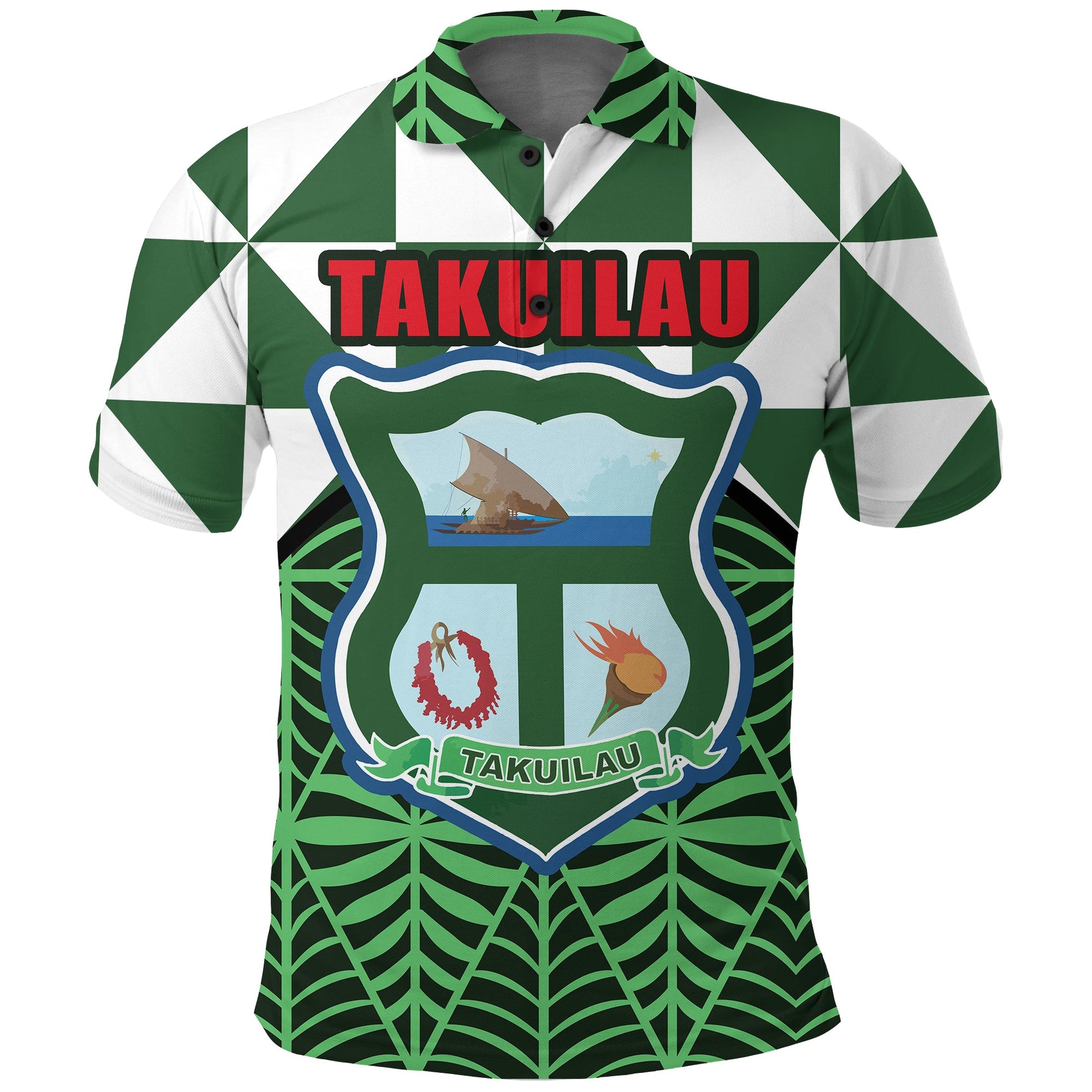Takuilau College Polo Shirt - Tongan Patterns -