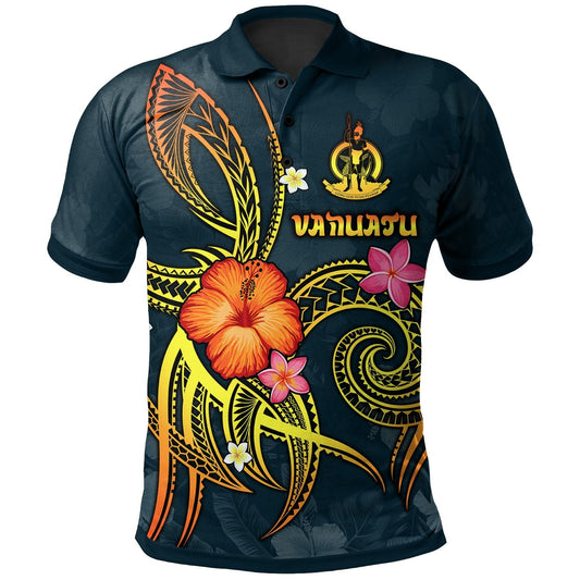 Vanuatu Polynesian Polo Shirt - Legend of Vanuatu Blue