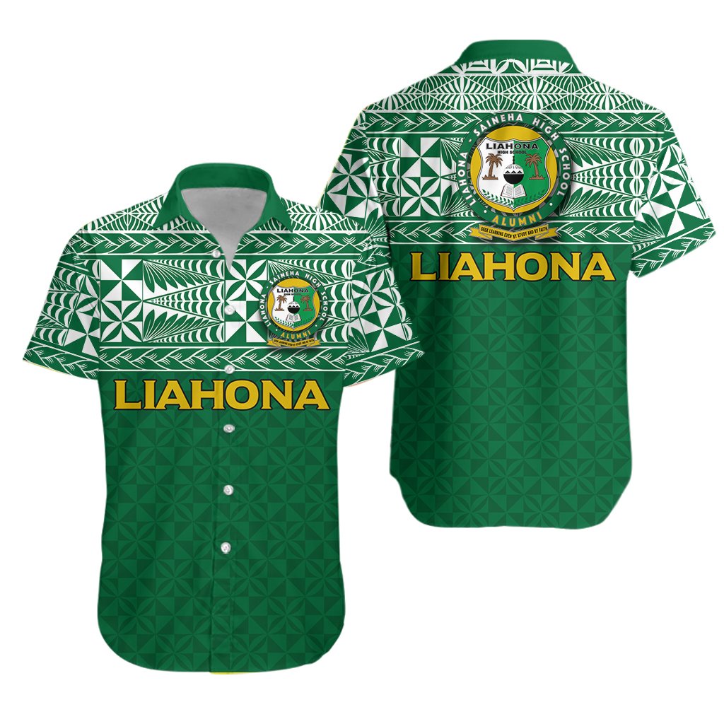Liahona Tonga Hawaiian Shirt - Tongan Pattern -