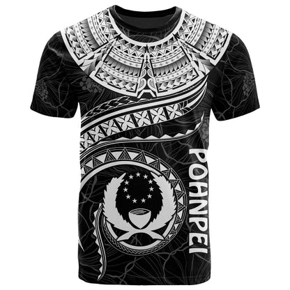 Pohnpei Polynesian T Shirt Pohnpei Waves White 