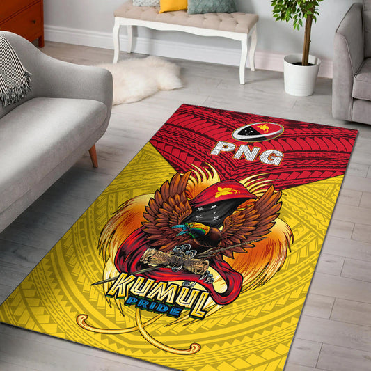 Papua New Guinea Rugby Kumul Pride Area Rug