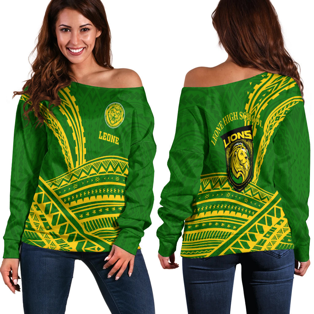 Leone High School Pride Women Off Shoulder Sweater