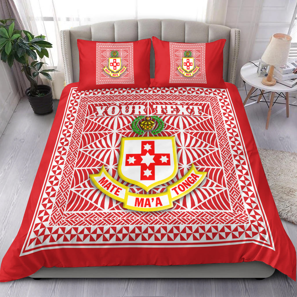 (Custom Personalised) Kolisi Tonga Bedding Set Tonga College Atele