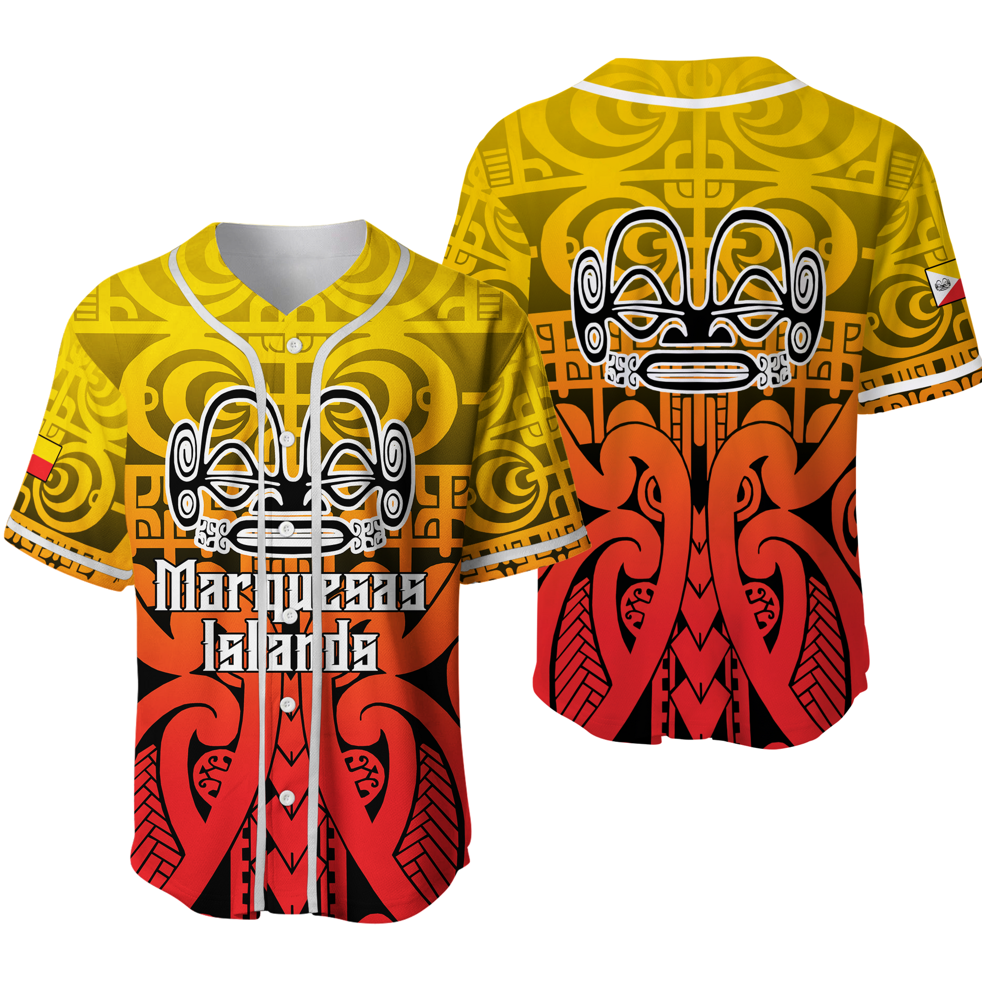 Marquesas Islands Marquesan Tattoo Baseball Jersey