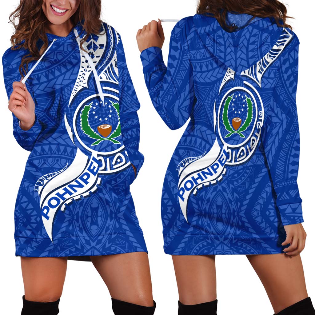 Pohnpei Hoodie Dress Micronesia Pride Blue