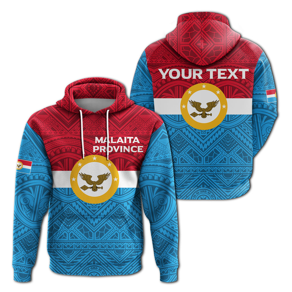 Custom Text Solomon Islands Malaita Province Hoodie Tribal Pattern -