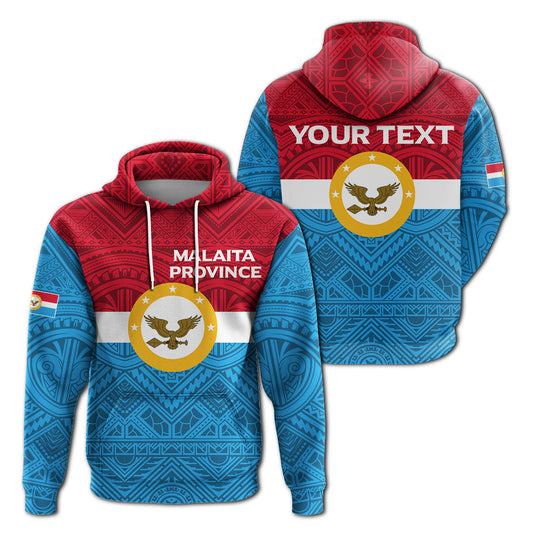 Custom Text Solomon Islands Malaita Province Hoodie Tribal Pattern -