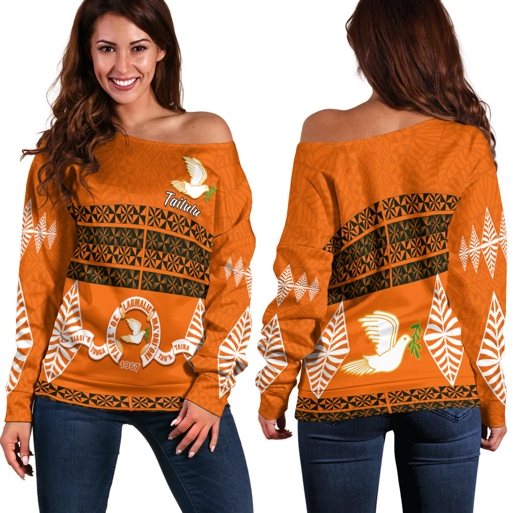 Tailulu College Off Shoulder Sweater Tonga Pattern