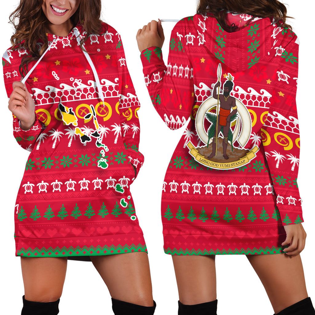 Vanuatu Christmas Hoodie Dress Ugly Christmas