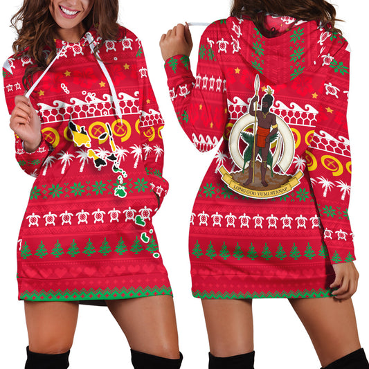 Vanuatu Christmas Hoodie Dress Ugly Christmas