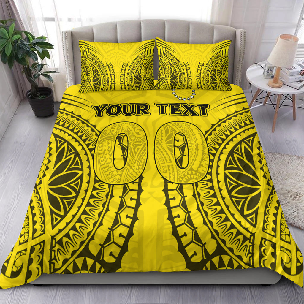(Custom Personalised) Cook Islands Aitutaki Bedding Set Tribal Pattern