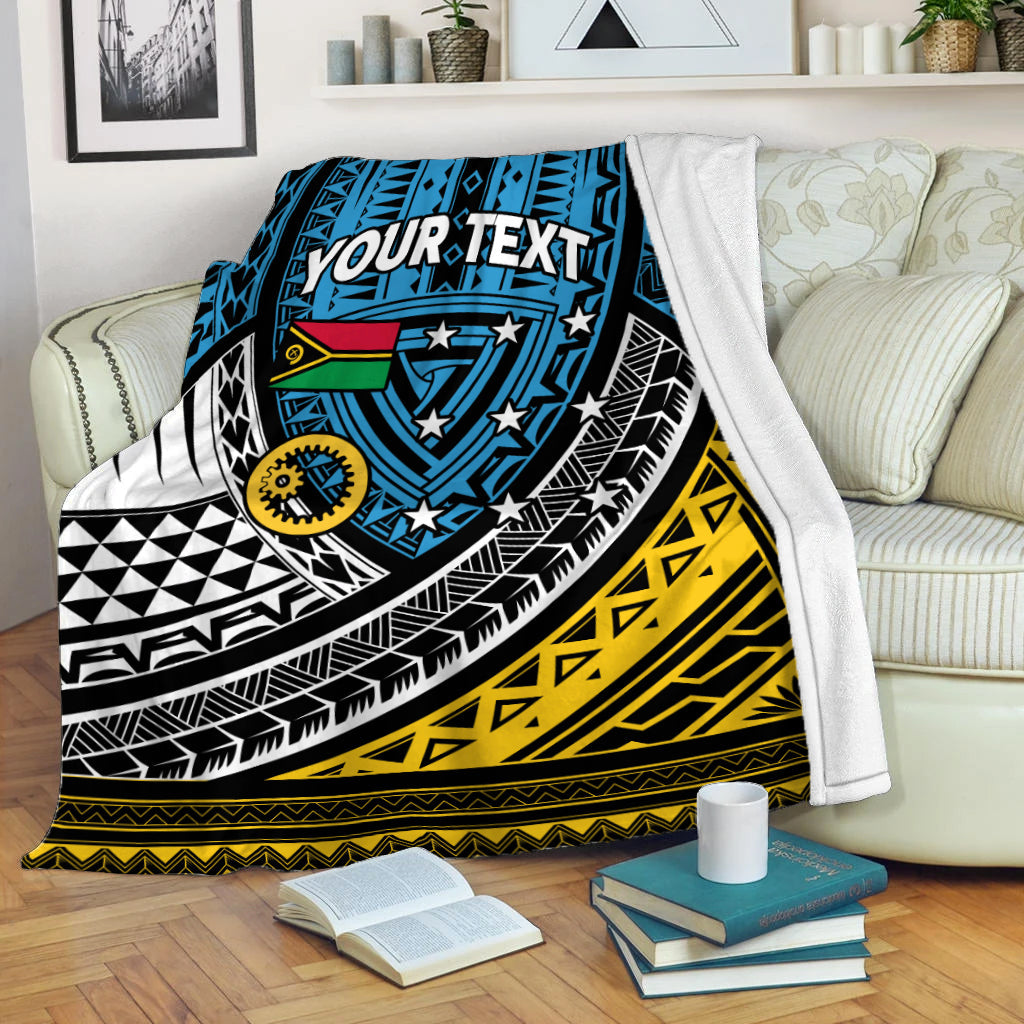 Custom Personalised Vanuatu Sanma Province Tribal Pattern Blanket
