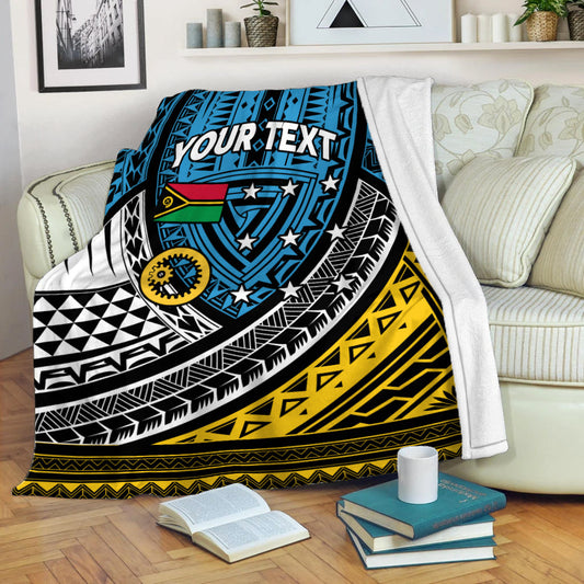 Custom Personalised Vanuatu Sanma Province Tribal Pattern Blanket